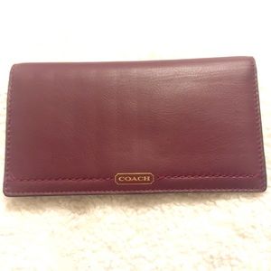Coach checkbook cover wallet